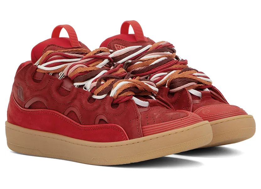 Lanvin Red Curb Sneakers (FM-SKRK11-DRAL-H22) (4)