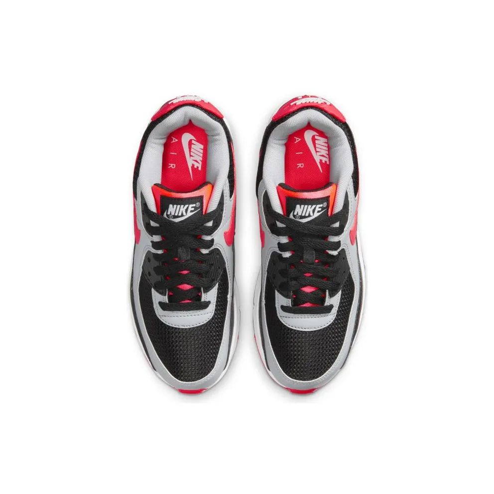 Nike Air Max 90 Black Radiant Red Wolf Grey (GS) Black/Radiant Red-White-Wolf Grey (CD6864-009)