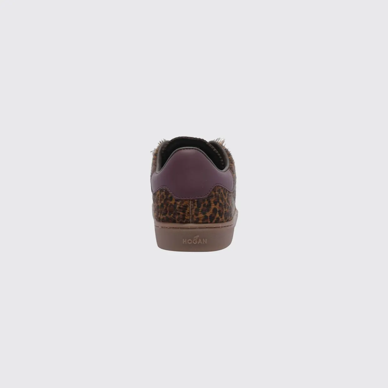 Hogan Cool Animal-Print Pony Hair Sneakers with Side H Logo Application Brown (HXW6470FB6CVHP0R1Z) (3)