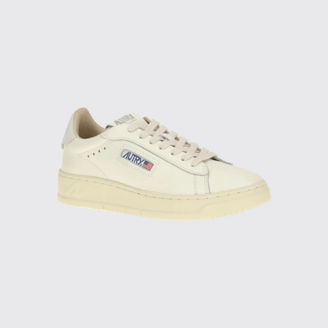 Autry Dallas Low Bicolour Calfskin Leather Trainers with Padded Low-Top Ankle White 2 (ADLWMR01)