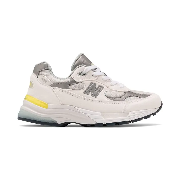 New Balance 992 MiUSA White Silver Yellow (W) (W992FC)