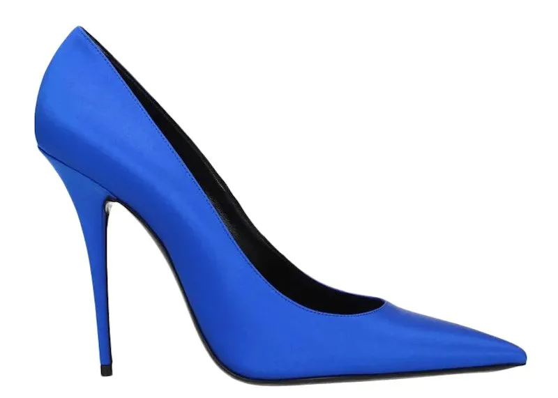 Saint Laurent Marylin Pump Electric Blue Satin (7112641UU004306)