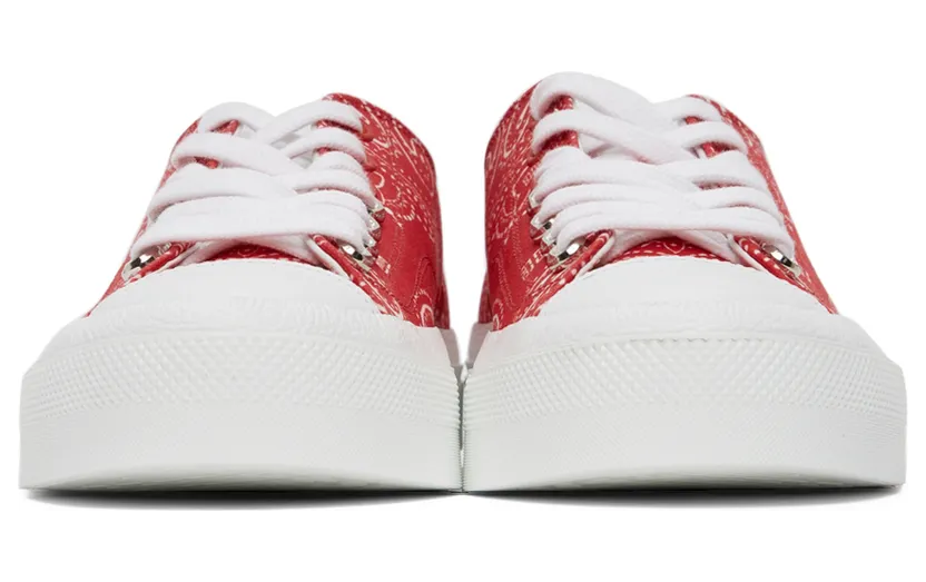 Givenchy Red & White Low City Sneakers (BH0050H0ZF) (2)