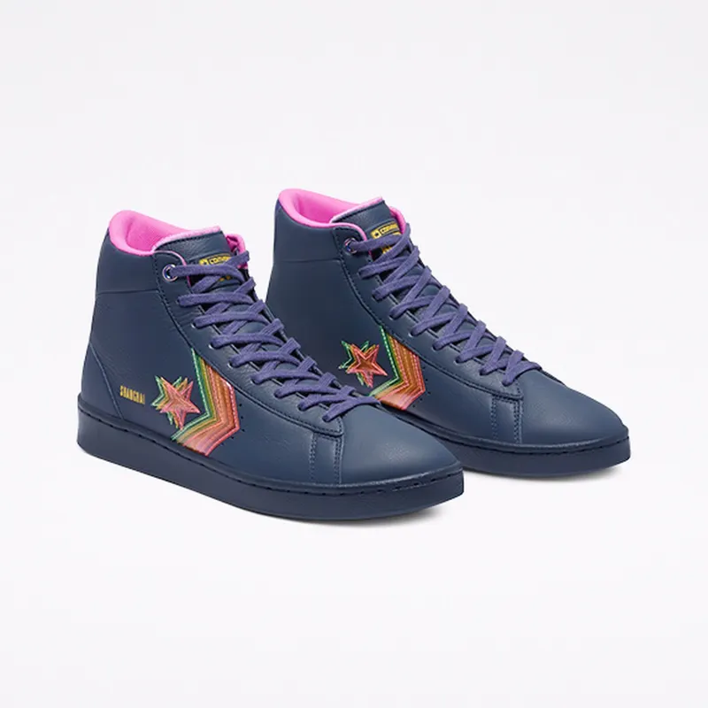 Converse Heart Of The City Pro Leather High Top Obsidian/hyper Magenta (170237C)