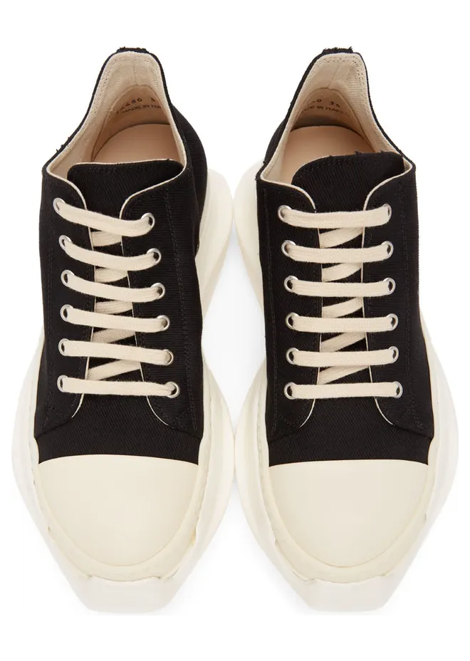 Rick Owens Drkshdw Black Abstract Low Sneakers (DU01B7842 DM) (5)