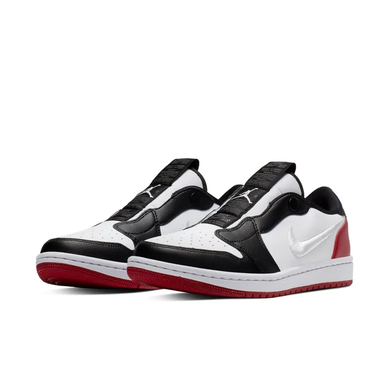 Jordan 1 Retro Low Slip Black Toe (W) White/White-Gym Red-Black (AV3918-102)