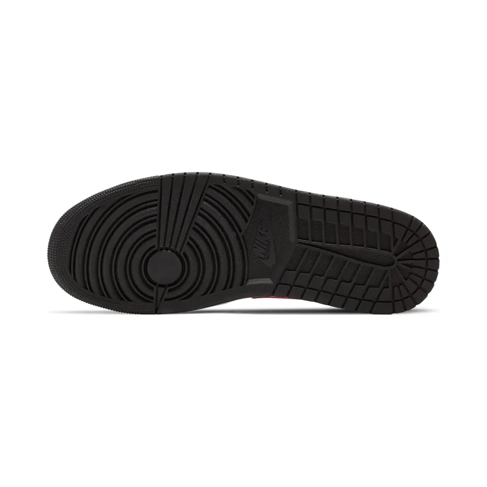 Jordan 1 Mid Pink Shadow Black/Hot Punch-Light Smoke Grey (554724-059)