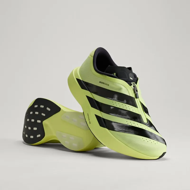 Adidas Adizero EVO SL Zip LIGHTSTRIKEPRO Running Shoes Frozen Lemon / Core Black / Iron Metallic (KI7910)