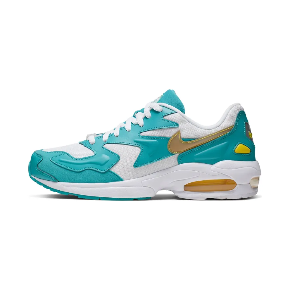 Nike Air Max 2 Light ‘Teal Nebula’ White/Teal Nebula-Metallic Silver-Dynamic Yellow (AO1741-105)