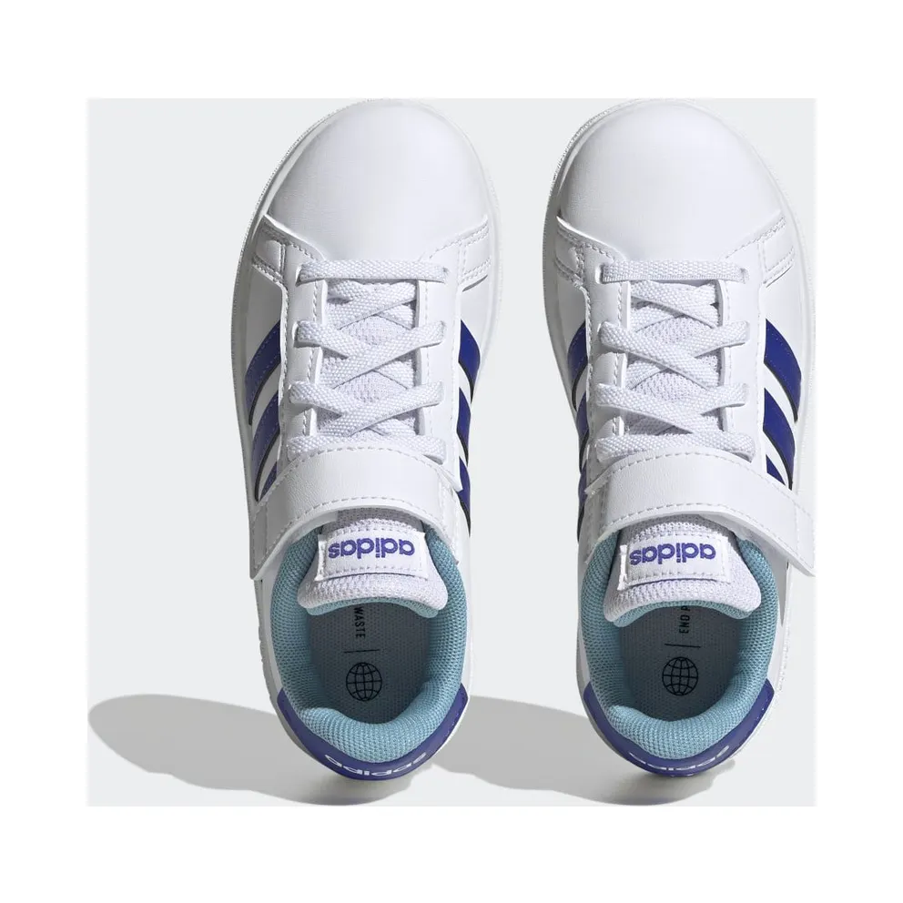 adidas Grand Court 2.0 Shoes Kids “Cloud White / Lucid Blue / Preloved Blue” (HP8915)