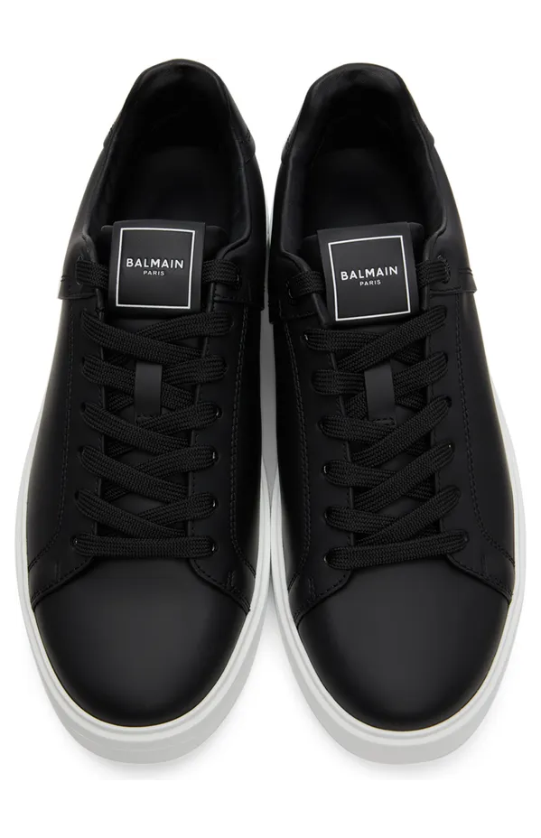 Balmain White B-Court Sneakers (XM1VI288LVTR) (5)