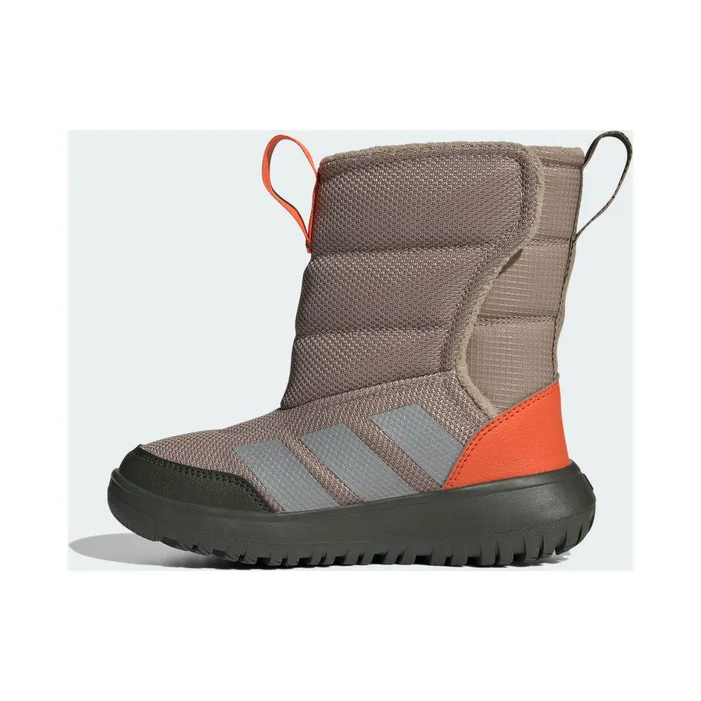 adidas Winterplay Shoes Kids “Blanch Cargo / Matte Silver / Semi Impact Orange” (JQ3615)