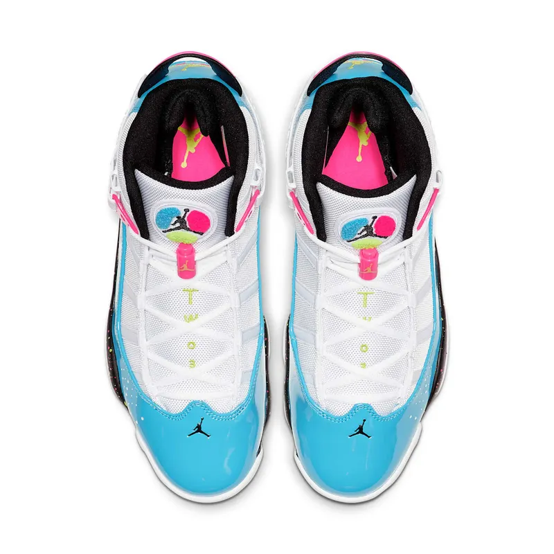 Jordan 6 Rings White Light Blue Fury Cyber White/Light Blue Fury-Cyber-Hyper Pink (CK0018-100)