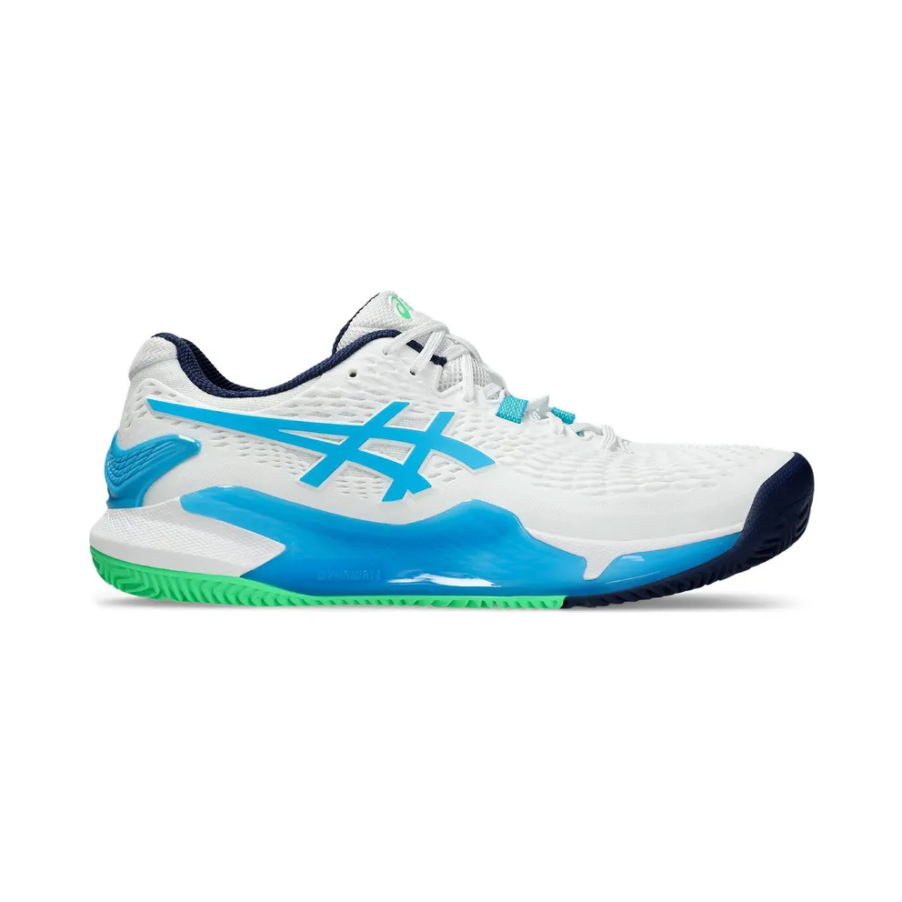 ASICS Gel-Resolution 9 Clay White Digital Aqua (1041A375-103)