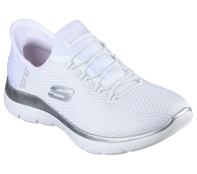 Skechers Slip-ins: Summits – Diamond Dream Sneaker White/Silver