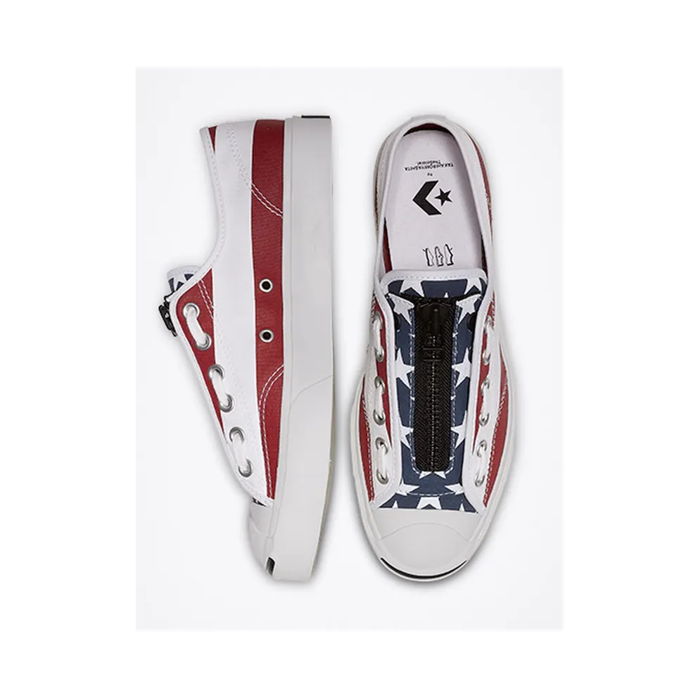Converse Jack Purcell Zip Ox TakahiroMiyashita TheSoloist White Red White/Garnet-Mood Indigo (164836C)