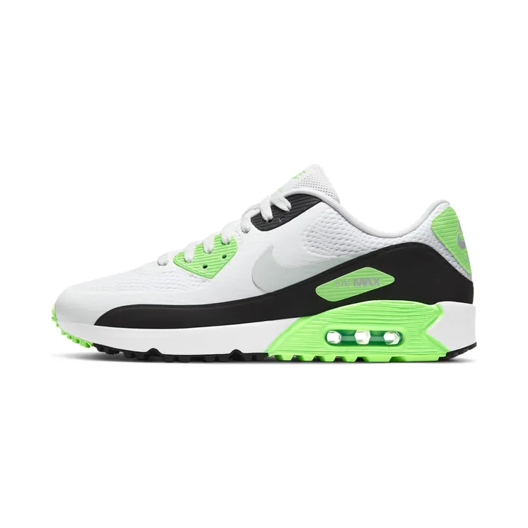 Nike Air Max 90 Golf “White / Black / Flash Lime / Neutral Grey” (CU9978-100)