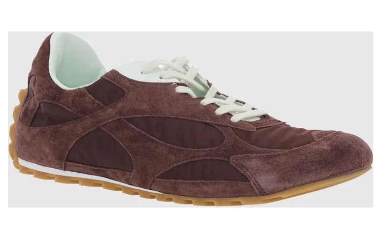 Bottega Veneta Orbit Flash Suede Calfskin Trainers Burgundy (867921V3MS26186)