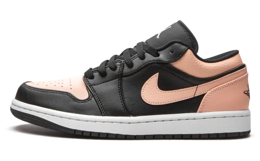 Jordan 1 Low Crimson Tint (GS) – “Black / Crimson Tint / White” (553560-034)