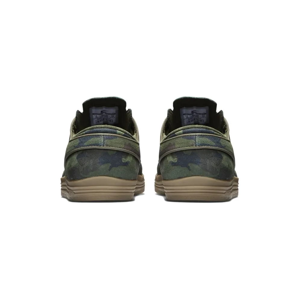 Nike SB Lunar Stefan Janoski Green Camo Cargo Khaki/Black-Gum Medium Brown (669563-302)