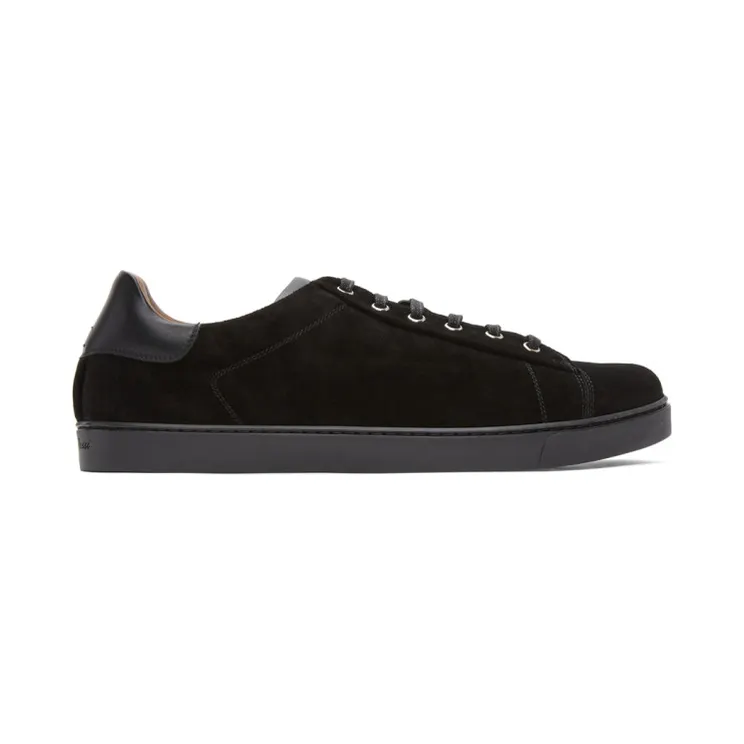 Gianvito Rossi Black Suede Low Top Sneakers (S26340-M1BLK-SUE)