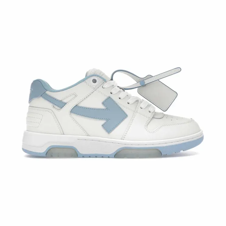 OFF-WHITE Out Of Office OOO Low Tops White Light Blue (2023) (OMIA189C99LEA006-0140)