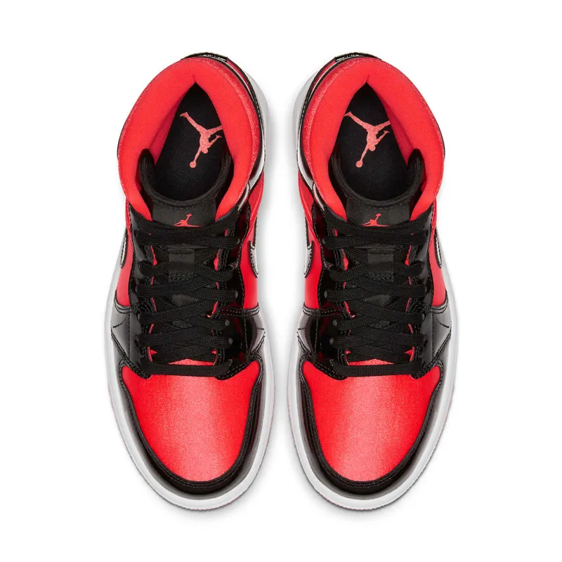 Air Jordan WMNS 1 Mid ‘Hot Punch Black’ (2019) (BQ6472-600)