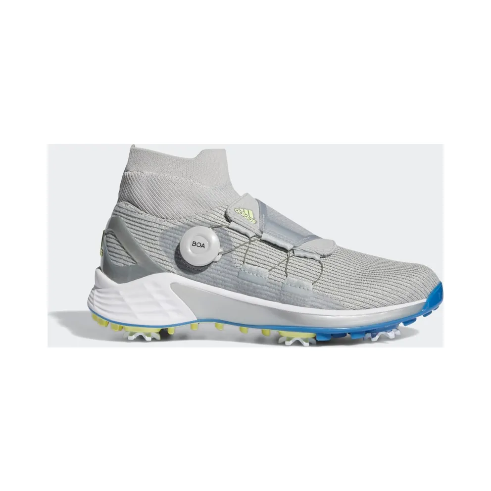 adidas ZG21 Motion Primegreen BOA Mid Golf Shoes Grey Two / Pulse Yellow / Focus Blue (FZ2189)