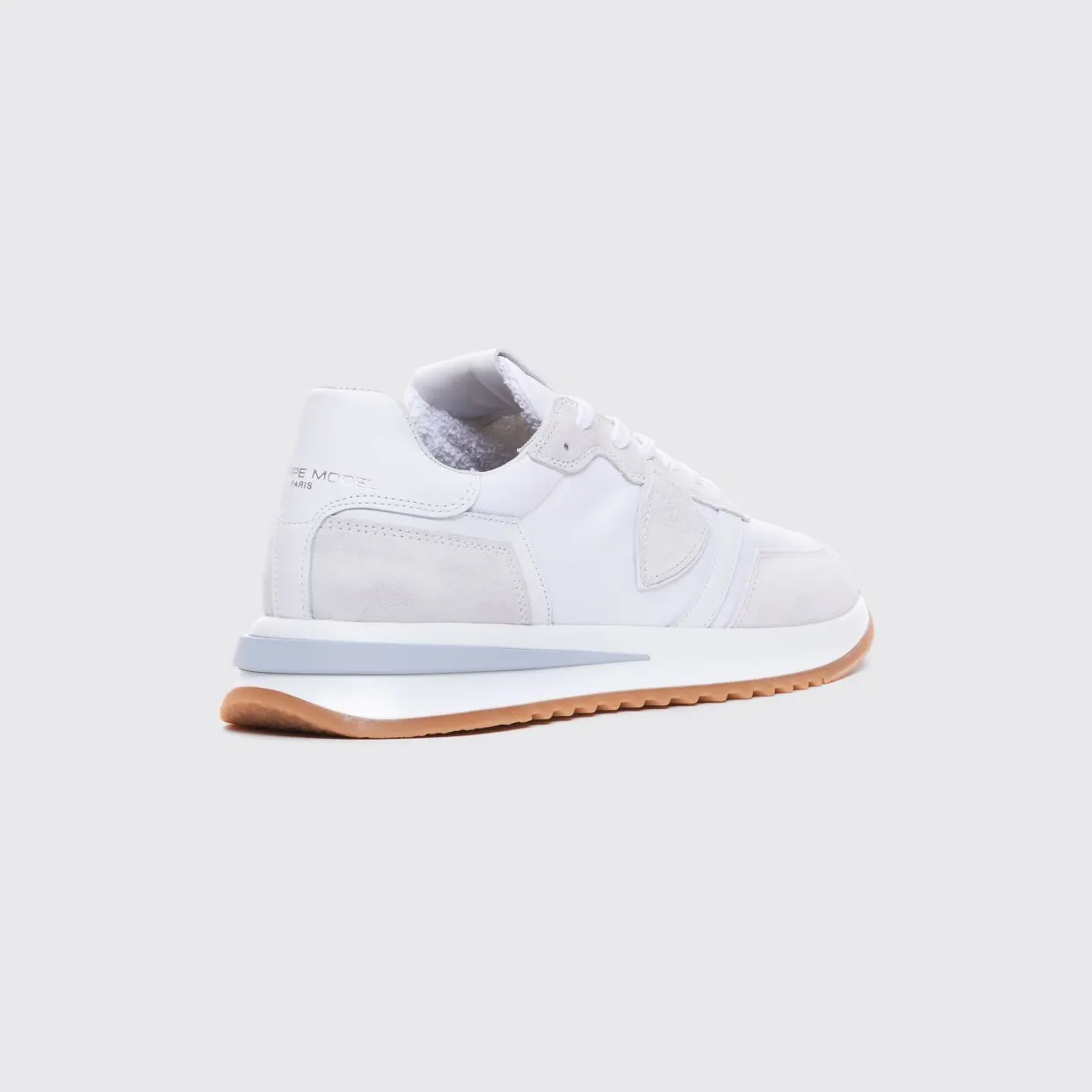 Philippe Model Low-Top Sneakers in Calf Leather and Mesh with Bicolor Design White 1 (TYLUW001) (2)