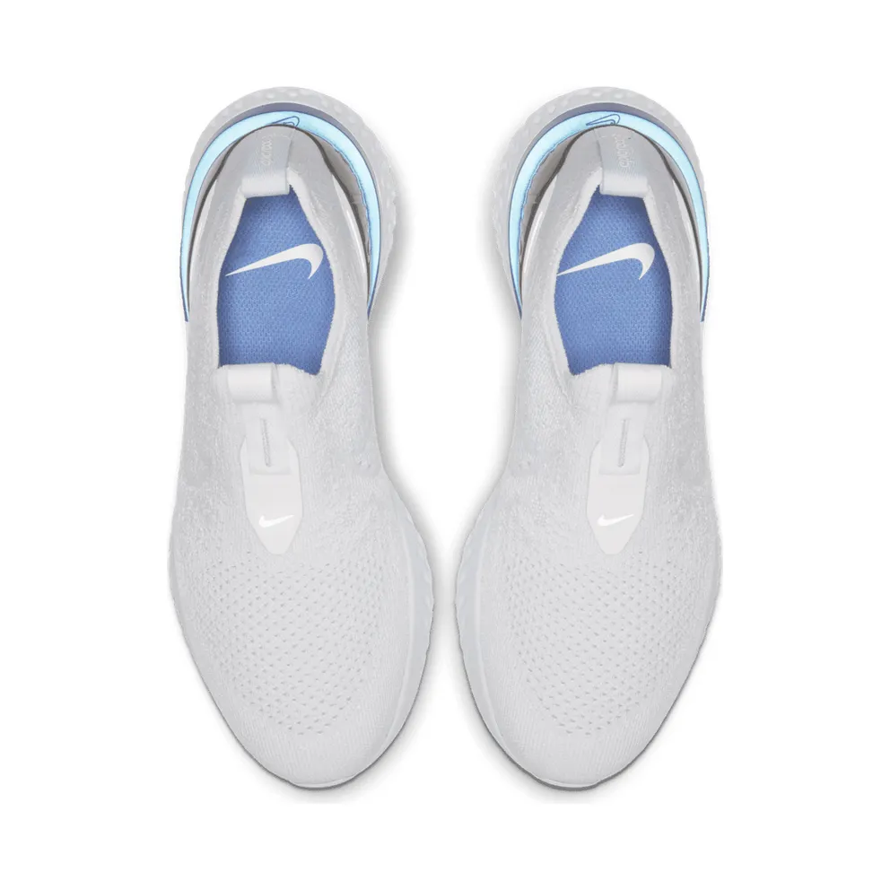 Nike Epic Phantom React Flyknit White Hydrogen Blue (W) White/White-Hydrogen Blue-Blue Tint-Racer Blue-Wolf Grey (BV0415-101)