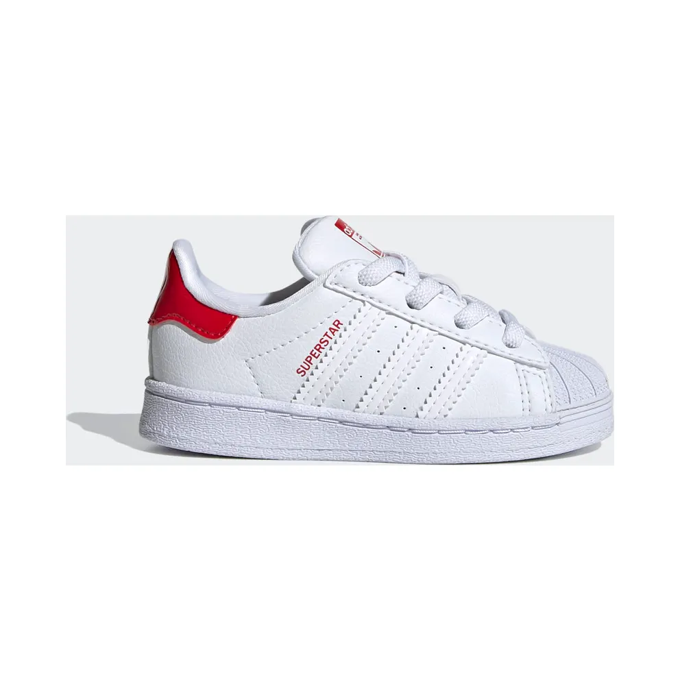 adidas Superstar Schuh Cloud White / Cloud White / Scarlet (FW0825)