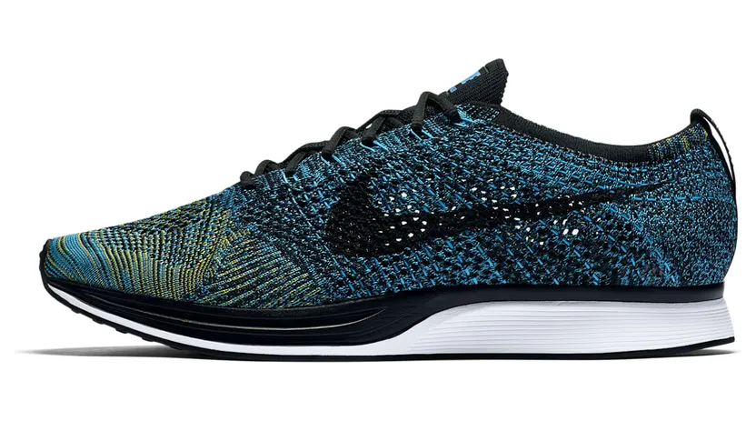 Nike Flyknit Racer Blue Glow Yellow Strike