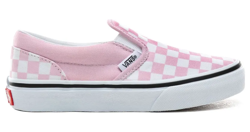 VANS Checkerboard Classic Slip-on Schoenen Voor Kinderen (Roze)
