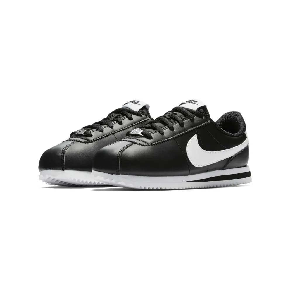 Nike Cortez Basic Leather Black White (GS) Black/White (904764-001)