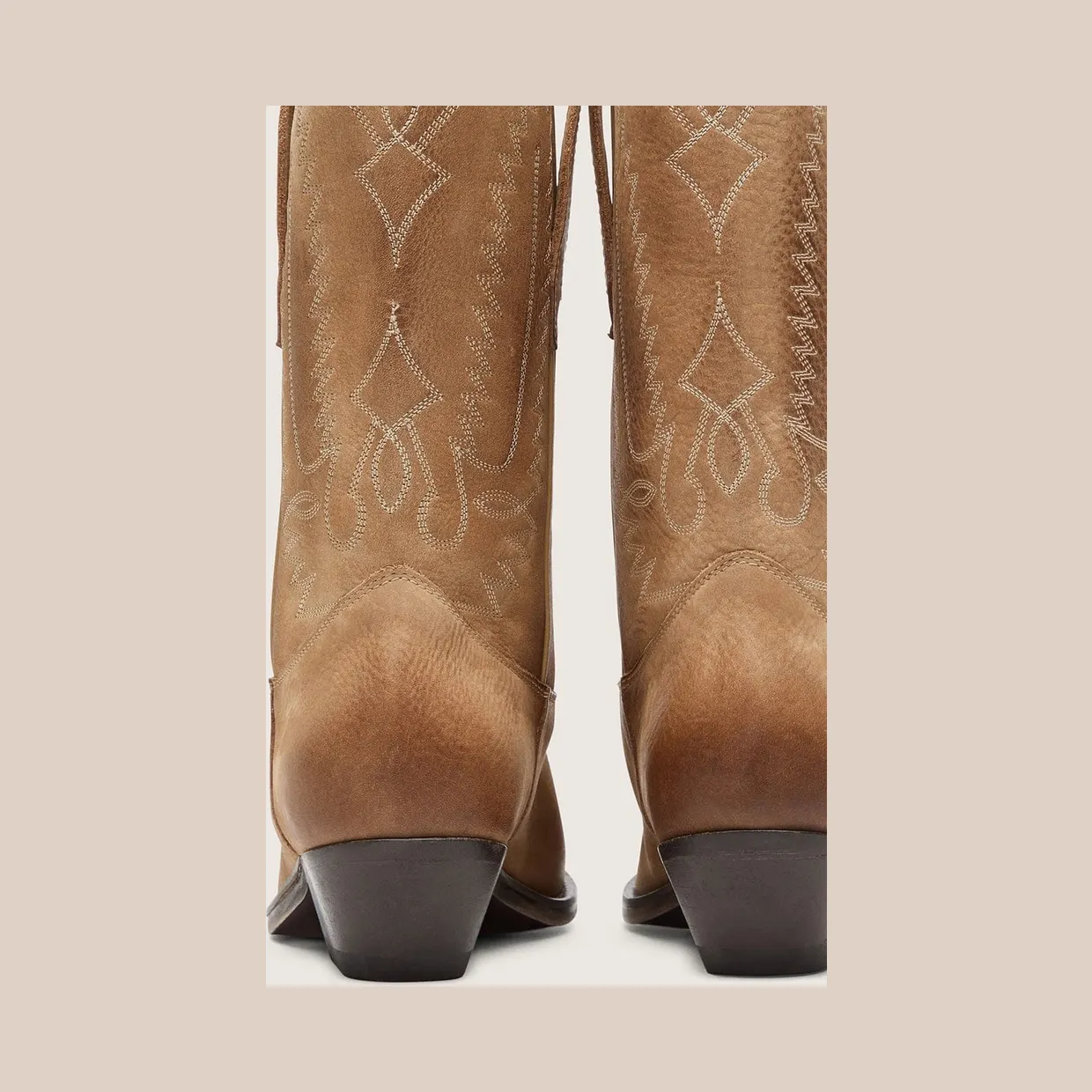 Golden Goose Low Wish Star Boots In Tobacco-Colored Suede With Heel (GWF01050.F008811.55354) (5)