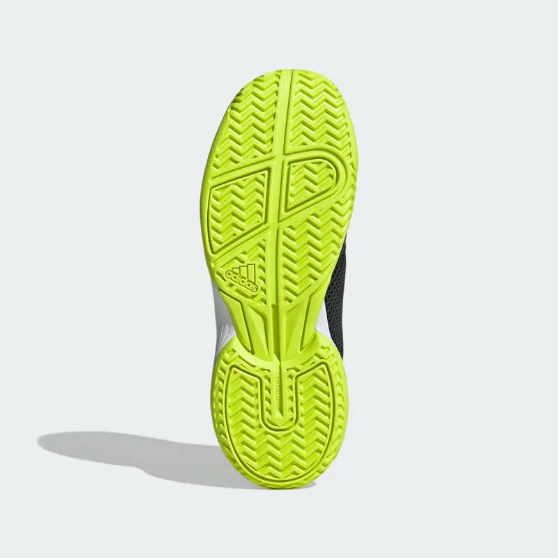 Adidas Courtflash Tennis Kids Carbon / Iron Metallic / Lucid Lemon (JI2449)