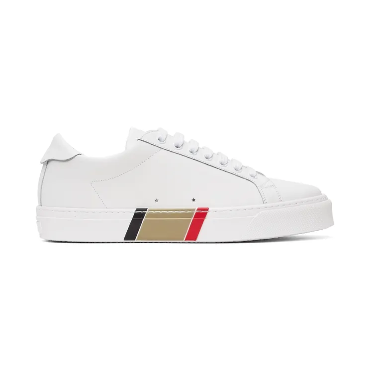 Burberry White Bio-Based Striped Sole Sneakers (8043200)