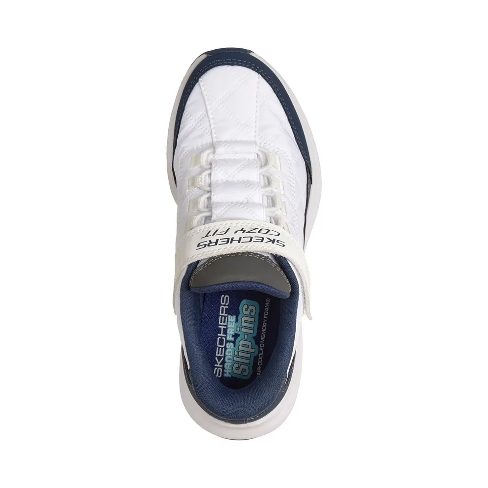 Skechers Contour Foam – Cozy Fit Sneaker White/Marine