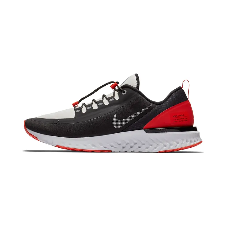 Nike Odyssey React Shield “Black / Habanero Red / Vast Grey / Reflect Silver” (BQ9780-006)