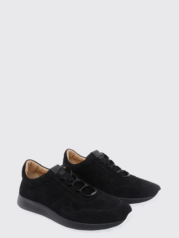 Tod’s Red Dot Suede Calfskin Slip-On with Elasticated Laces Black (XXM79K0IP51U7Z9999)