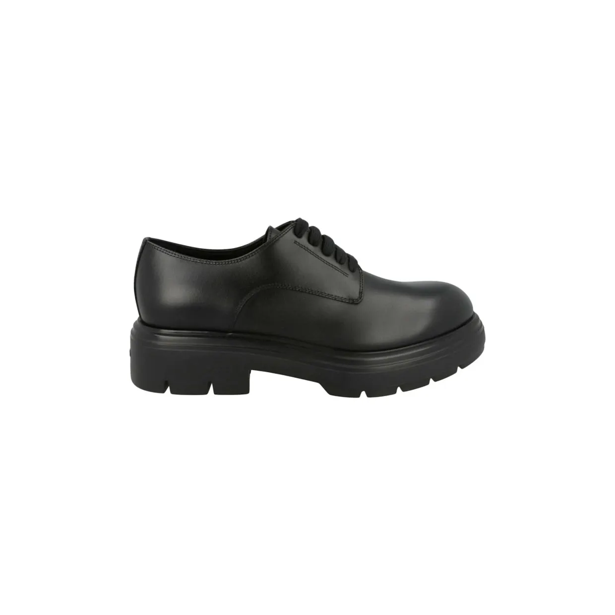 Ferragamo Devis Leather Derby Shoes Black (022216-768457-M)