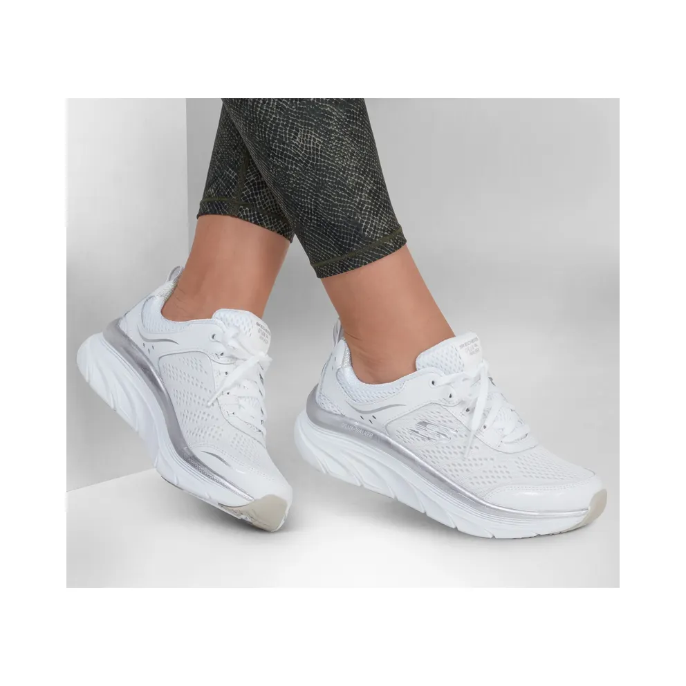 Skechers Relaxed Fit: D’Lux Walker – Infinite Motion – White / Silver – “White” (149023 WSL)
