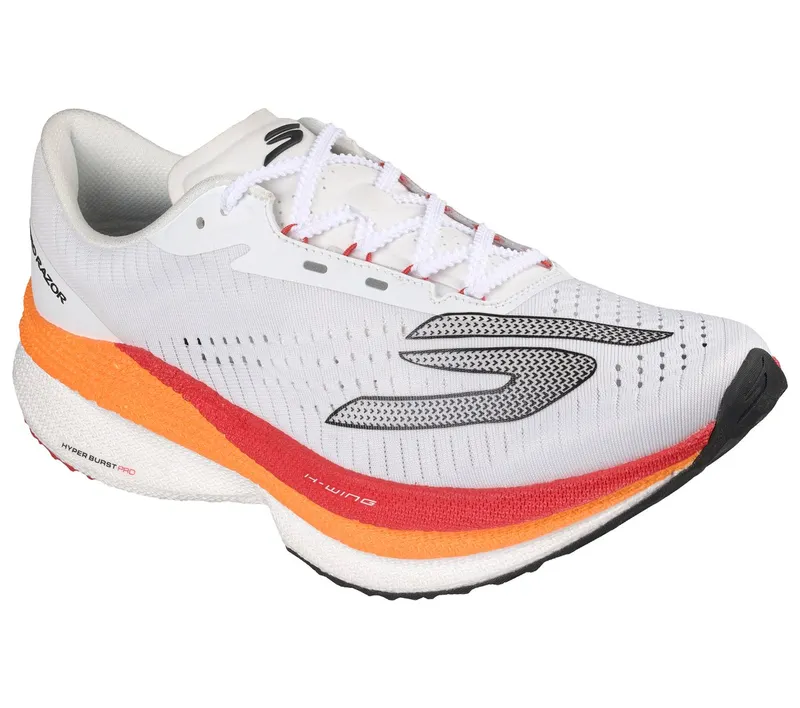 Skechers Aero Razor Sneaker White/Black/Orange