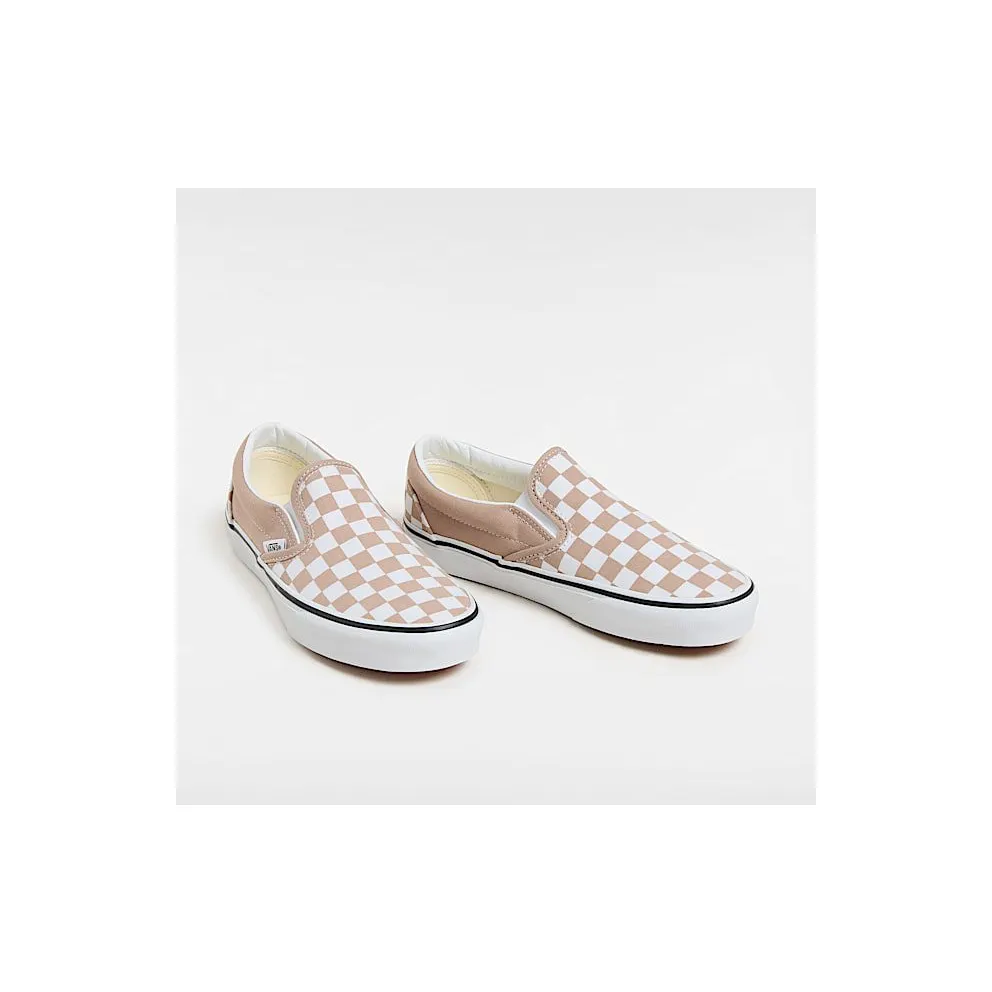 Vans Classic Slip-On Checkerboard Warm Taupe Brown White (VN000D6YE2V)