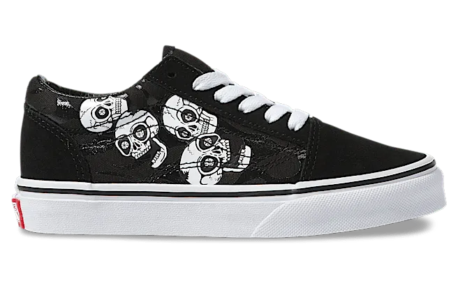 VANS Glossy Flame Old Skool Schoenen Voor Kinderen (Zwart)