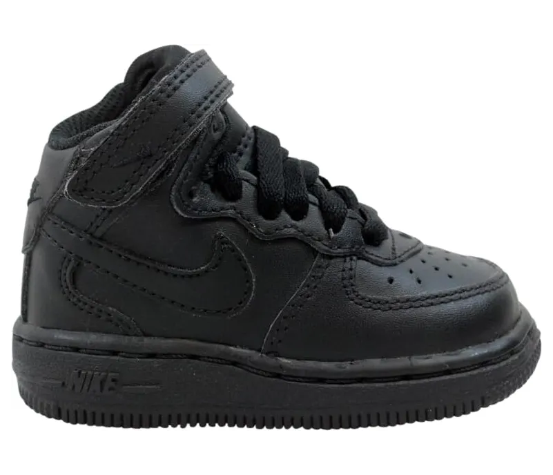 Nike Air Force 1 Mid Black Black (TD)