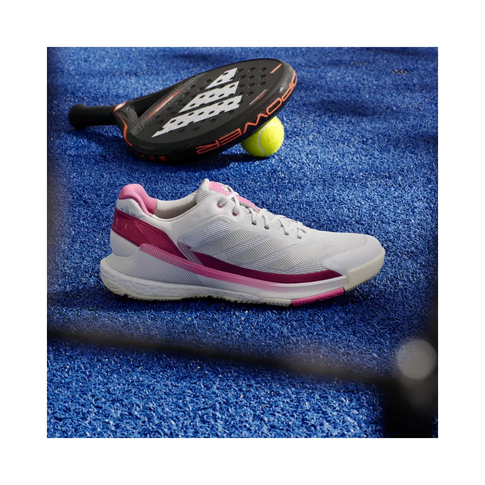Adidas Crazyquick BOOST Padel Cloud White / Silver Metallic / Lucid Pink (JP9588)