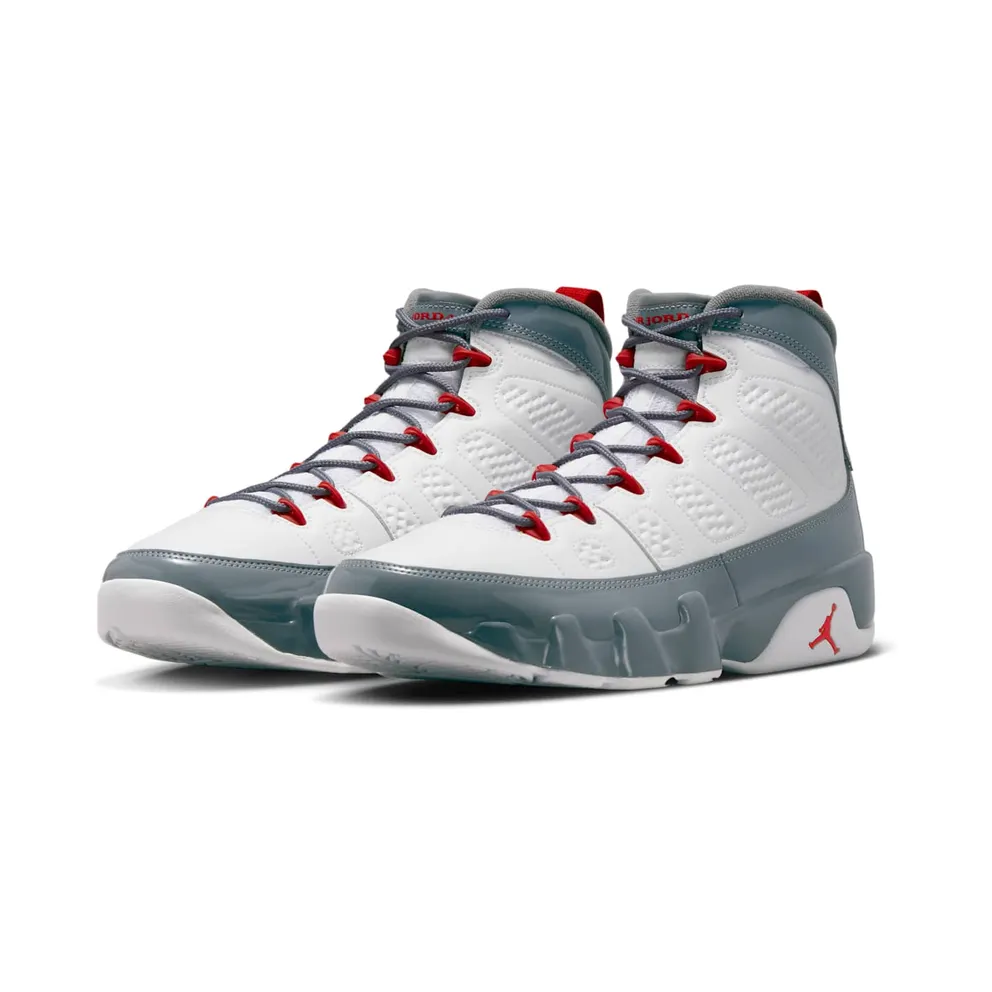 Air Jordan 9 Retro White/Cool Grey/Fire Red (CT8019-162)
