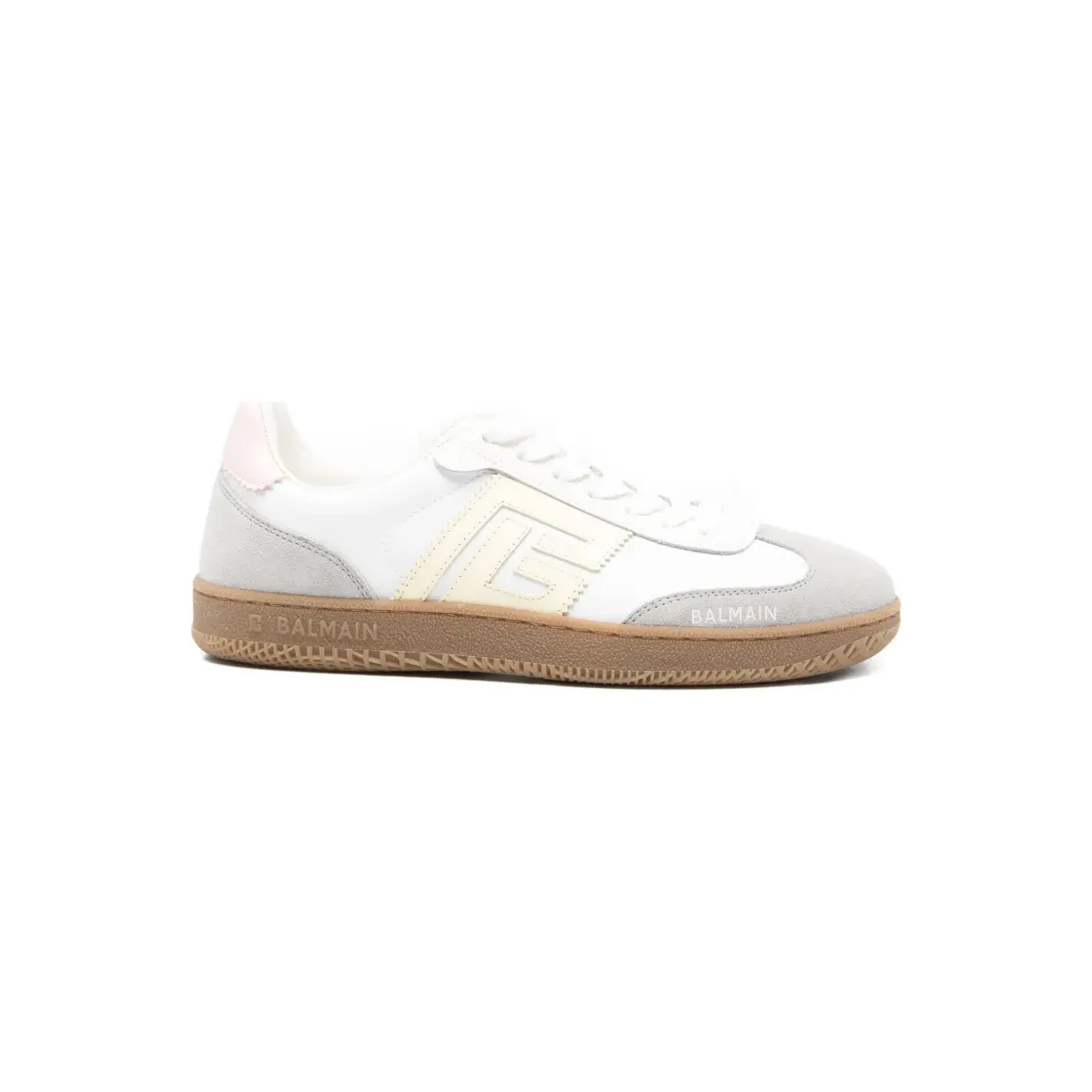Balmain Swan aus Kalbsleder und Nylon “White” (GN1V1735TC)