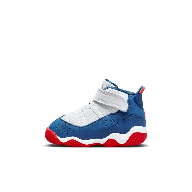 Jordan 6 Rings White University Red Light Steel Grey True Blue (323420-140)